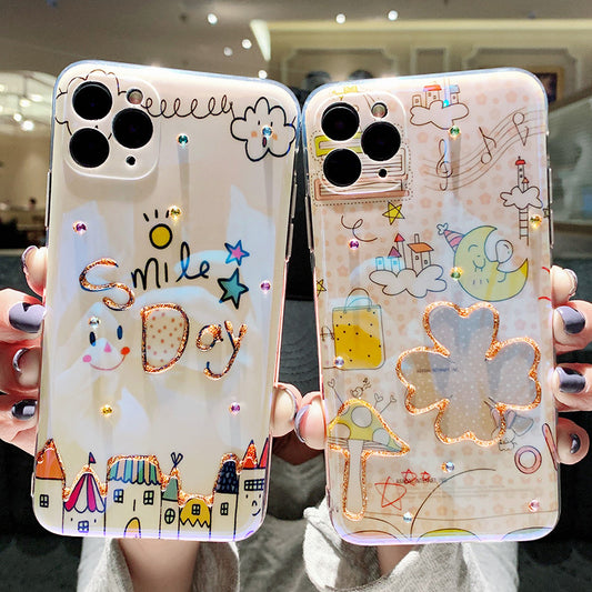 Funda de Celular Protectora con Diseño Cute Cartoon para Mujer