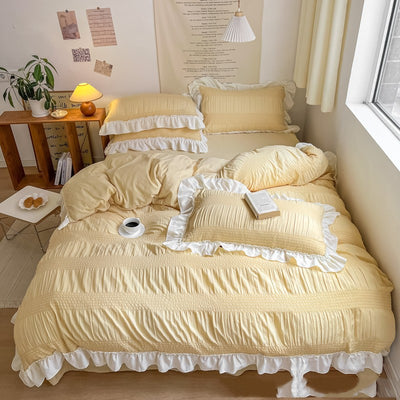 Juego de Cama Princesa de 4 Piezas Suave y Plisado - Image 10