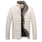 Abrigo Acolchado de Algodón Hombre Estilo Coreano Cuello Alto Ajustado