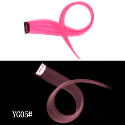 Extensión de Cabello Luminoso con Clip - Mechón Arcoíris 50 CM sin Rastro - Image 19