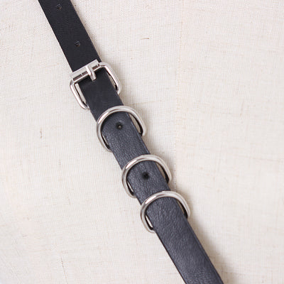 Cadena de Cuero Negro con Correa y Diseño Cóncavo - Image 16