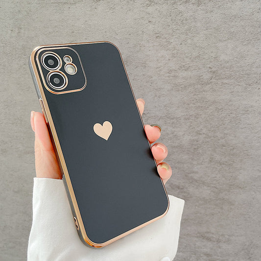 Funda Protectora para Celular con Acabado Mate Frosted y Detalles de Amor
