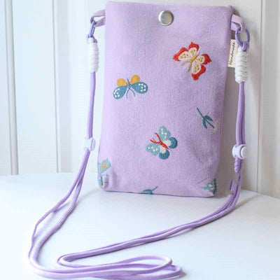 Bolso Bandolera con Bordado de Mariposa y Monedero Integrado - Image 12