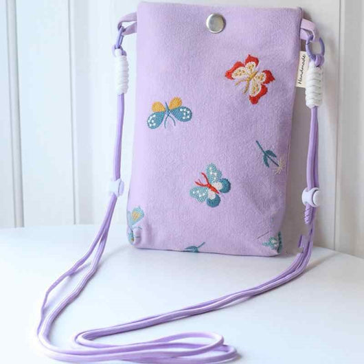 Bolso Bandolera con Bordado de Mariposa y Monedero Integrado - Image 12
