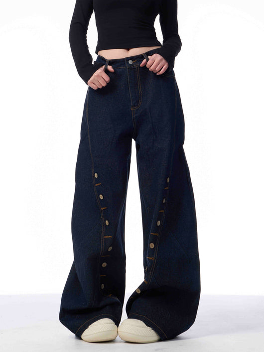 Pantalón Denim con Ojales Reforzados Multi-fila - Image 9