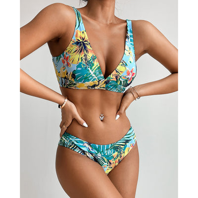 Traje de Baño Dividido con Estampado Sexy de Estilo Europeo y Americano - Image 10