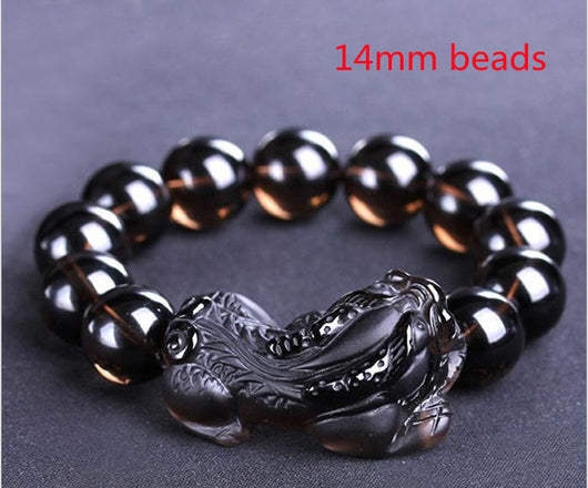 Pulsera de Obsidiana Negra para Hombre con Cabeza de Dragón - Amuleto de Poder y Éxito - Image 6
