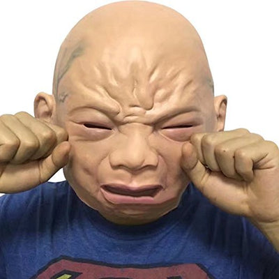 Máscara de Látex Bebé Sonriente y Llorón para Halloween - Image 9