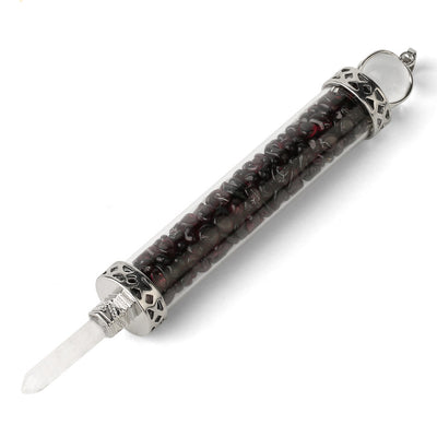 Colgante Cristal Rodolita con Alas - Botella de Deseos Artesanal - Image 13