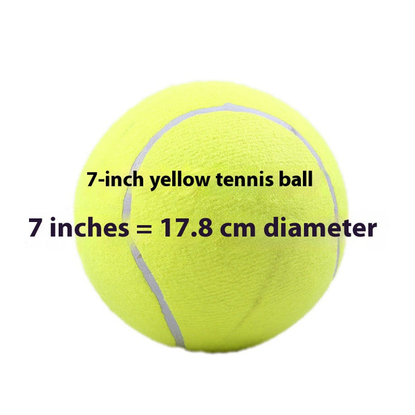 Large 8.5 inch (21.5 cm) yellow tennis ball, ideal for pet play or dog training. - Image 7