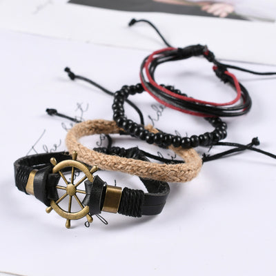 Pulsera de Cuero Auténtico Tejida con Cuentas - Estilo Étnico Retro - Image 21