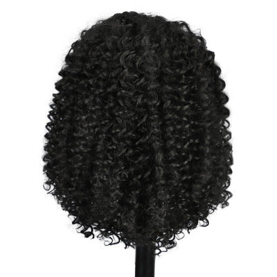 Peluca Afro Rizada Corta con Encaje Frontal - Image 4