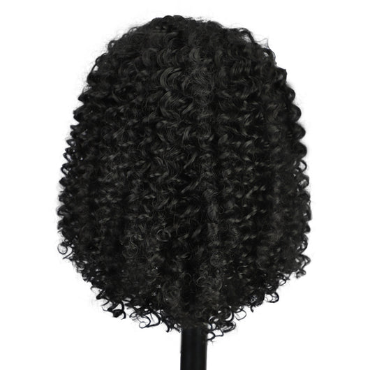 Peluca Afro Rizada Corta con Encaje Frontal - Image 4