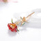 Broche Floral de Aleación con Efecto Goteo Elegante