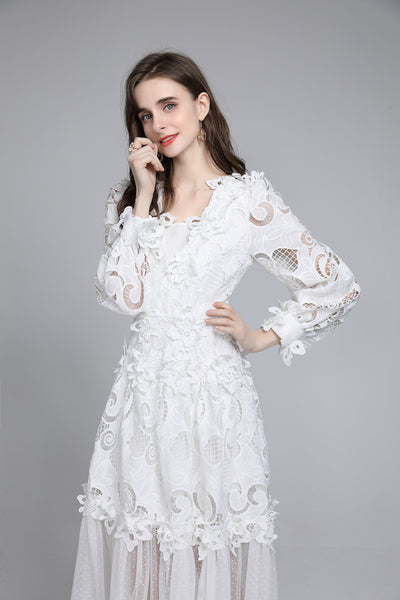 Vestido Hueco Bordado Cintura Esbelta para Mujer - Image 31