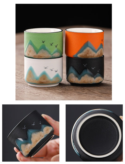 Juego de Té Chino Estilo Moderno con Tazas y Tetera Portátil - Image 14