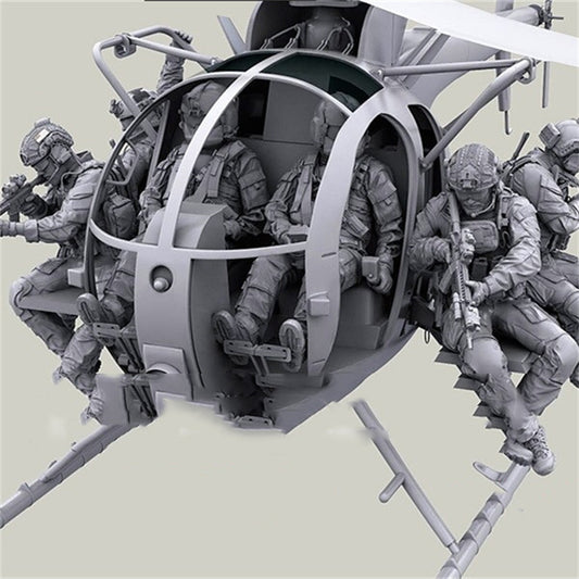 Figura Militar Moderna - Conjunto de 6 Soldados sin Resina