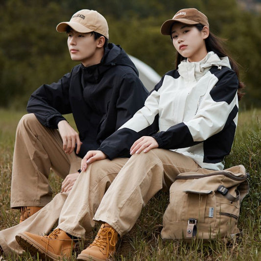 Chaqueta Impermeable Cortavientos de Una Capa