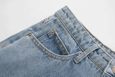 Jeans Retro Cintura Alta con Estampado Ángel Holgados Americanos - Image 11