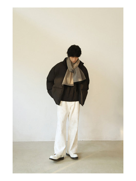 Bufanda Reversible a Rayas con Bloques de Color - Calidez y Grosor Premium - Image 19