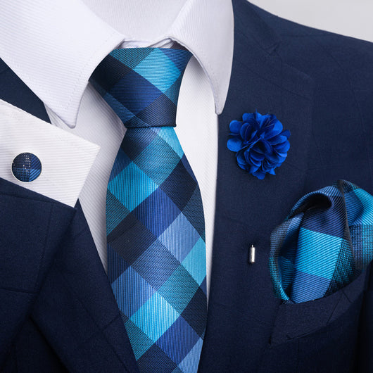 Combo Corbata, Traje y Pañuelo de Bolsillo para Hombre - Juego 8 - Image 54