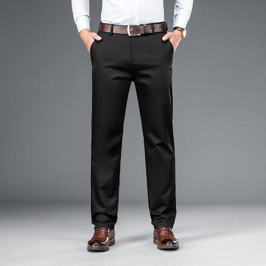 Pantalones de Vestir Hombre Corte Recto Ajuste Suelto con Elastano - Image 8