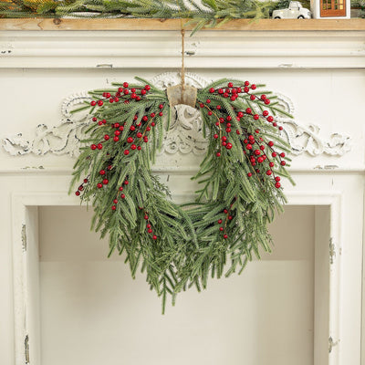 Guirnalda Navideña Premium 60CM - Decoración Elegante para Puerta de Entrada
