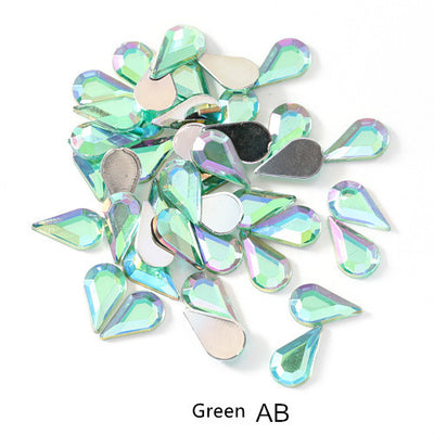 Parches de Diamantes para Uñas - Gotas de Agua Acrílicas con Base Plana - Image 24