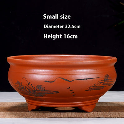 Maceta de Cerámica Púrpura para Bonsái y Plantas de Jardín - Image 3