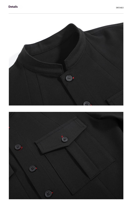Camisa de Caza Roja Manga Corta Tejida a Mano - Image 15