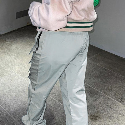Pantalón Overol Cintura Alta con Bolsillos - Estilo Casual Recto - Image 9