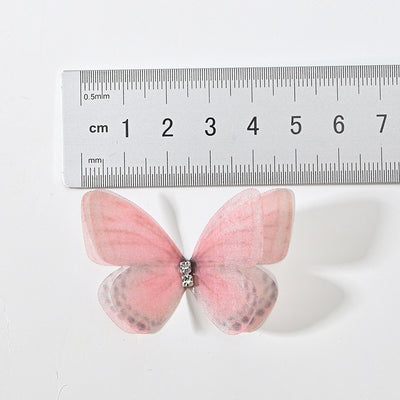 Diadema Tocado Mariposa con Malla Floral Doble Capa Diamante - Image 17
