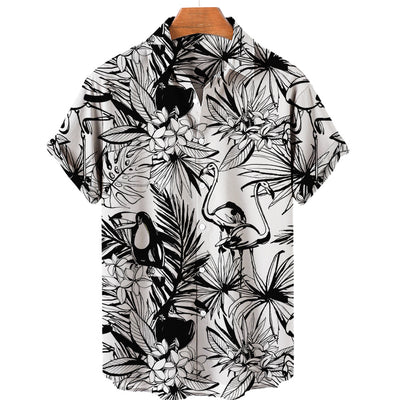 Camisa Hawaiana Tropical con Impresión 3D Digital de Animales de Selva para Hombre - Image 6