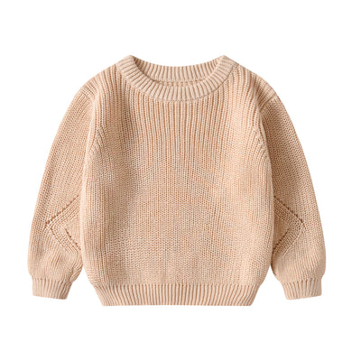 Suéter Tejido Infantil Estilo Coreano Color Liso - Abrigo Calidez - Image 10