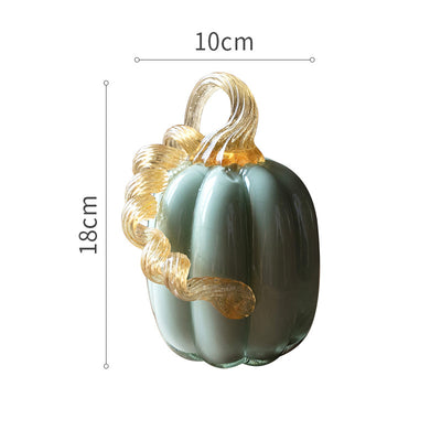 Decoración de Calabaza Navideña de Vidrio Artesanal Multicolor - Image 8