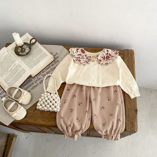 Pantalones Largos Elásticos con Estampado Waffle y Ajuste en Tobillo