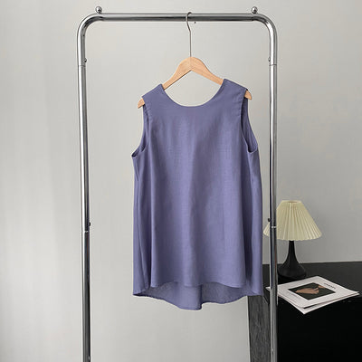 Blusa Suelta sin Mangas Largo Medio - Image 24