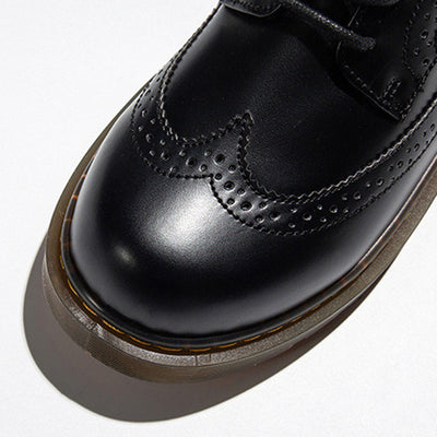 Zapatos de Cuero Retro con Plataforma Baja para Hombre - Image 12