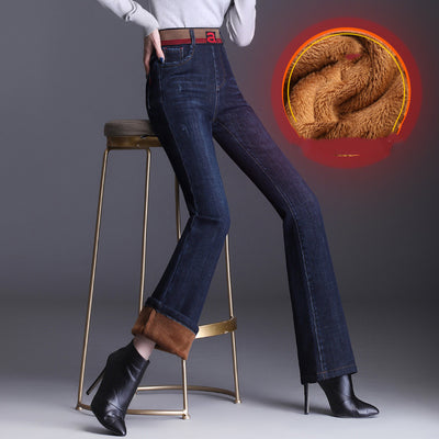 Pantalones Vaqueros Mujer Cintura Alta Micro Acampanados - Image 2