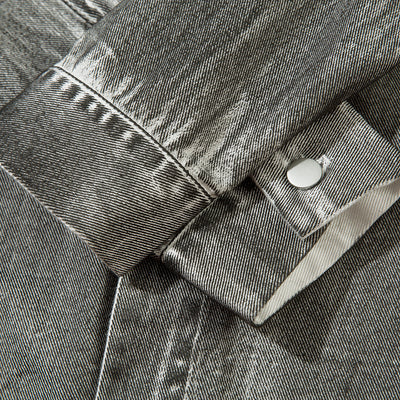 Camisa Vaquera Desgastada de Estilo Industrial para Hombre - Image 4