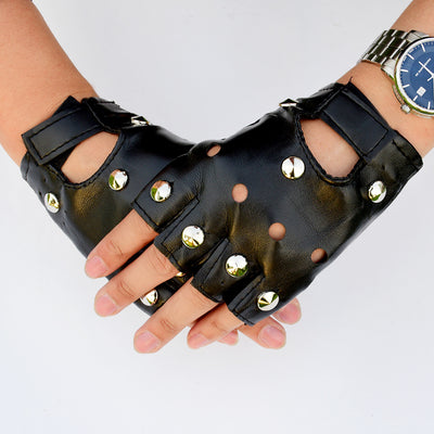 Guantes de Cuero para Hombre con Remaches Fashion Personality - Image 12