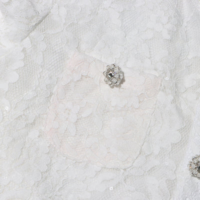 Conjunto Elegante con Blusa de Encaje Diamantado y Falda Cintura Alta - Image 19
