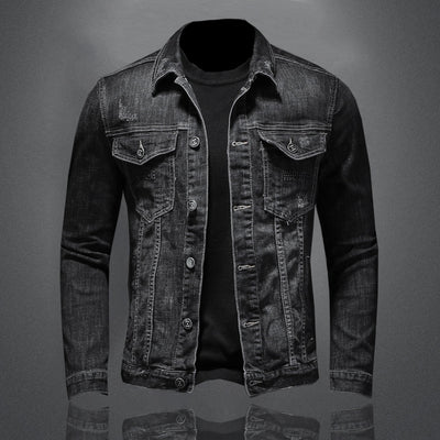 Camisa Denim Slim Fit Retro para Hombre - Image 7