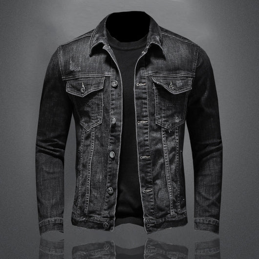 Camisa Denim Slim Fit Retro para Hombre - Image 7