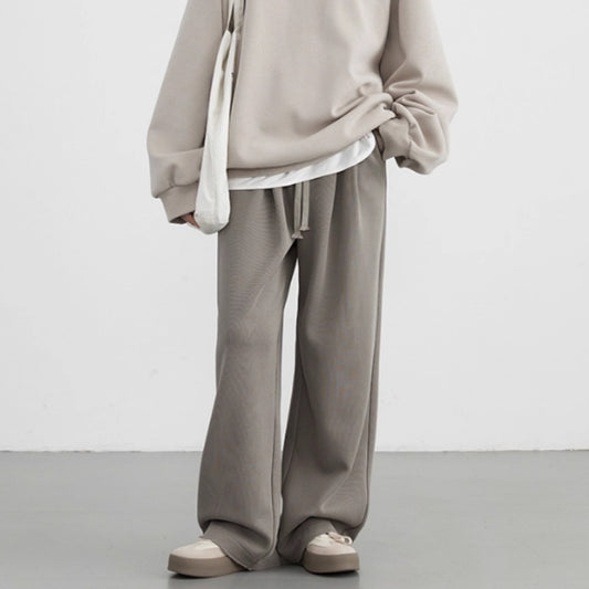 Pantalones Casuales de Cintura Alta con Cordón y Forro Polar