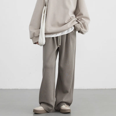 Pantalones Casuales de Cintura Alta con Cordón y Forro Polar