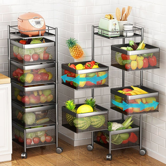 Carrito Organizador de Verduras con Ruedas