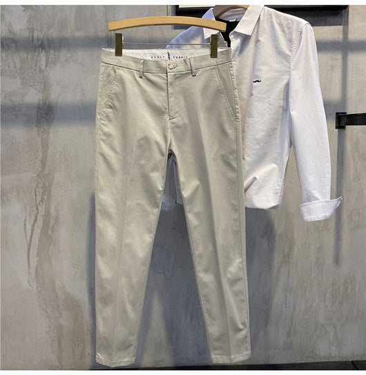 Pantalones Retro Estilo Coreano Ajustados de Algodón Versátil - Image 22