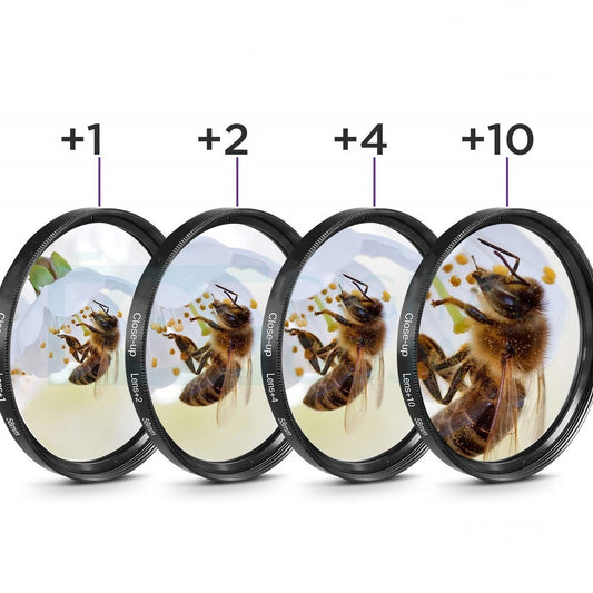 Kit de Lentes de Acercamiento 4 Piezas - Fotografía Macro Profesional