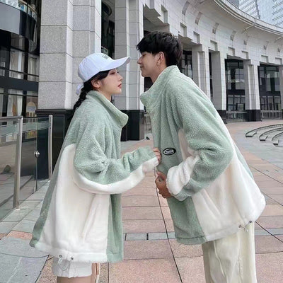 Abrigo de Polar Berber con Costuras Verde Menta para Hombre y Mujer - Image 12